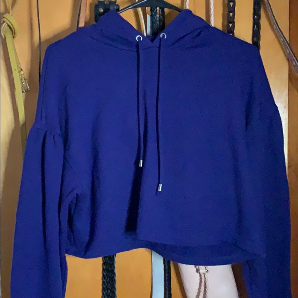 Cropped Blue Hoodie